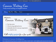 Tablet Screenshot of cameronweddingcars.org.uk